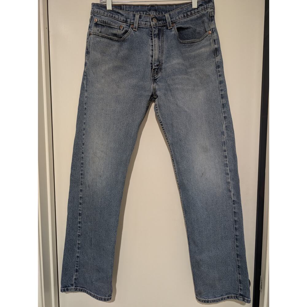 Levi's 505 34x32 Rare Blank Red Tab Trademark “R” Tag Straight Jeans Medium Wash